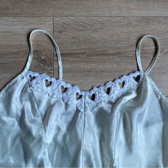 Vintage Le Boudoir Slip dress lingerie heart cut out  collar - Picture 3 of 9